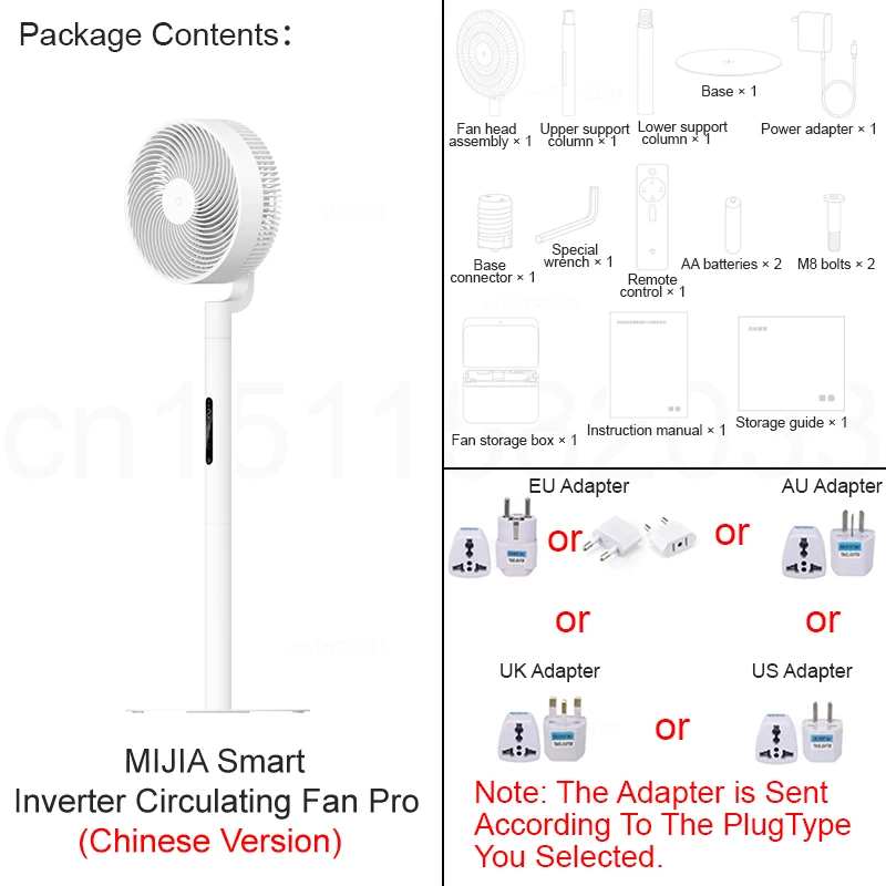 MIJIA Smart Inverter Circulatieventilator Pro, Type-C Voeding, 120 ° +100 °   Oscillerende ventilator voor slaapkamer, huis en kantoor, CN-versie