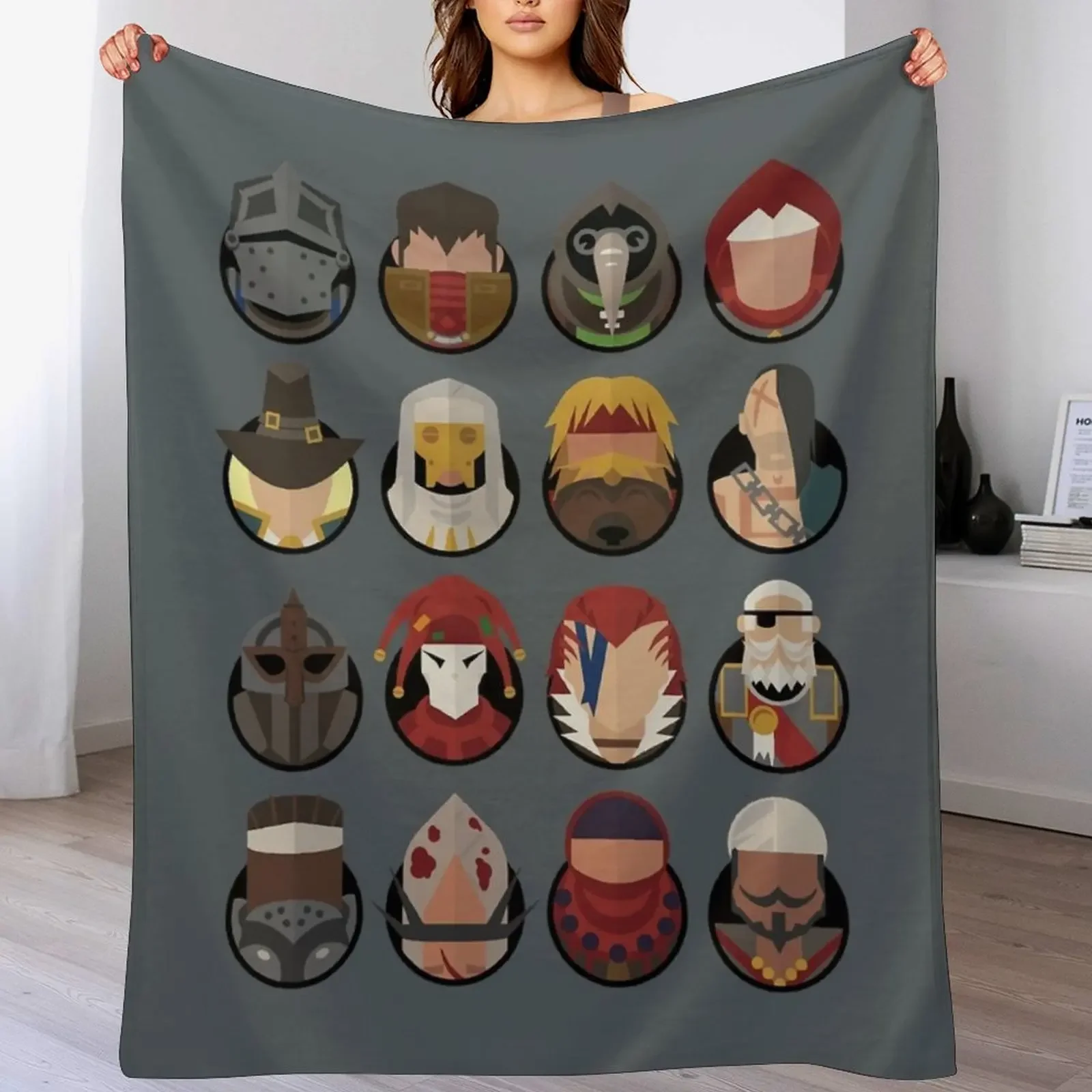 

Darkest Dungeon Adventurers Throw Blanket Multi Use Warm Blanket for Living Room Bedroom