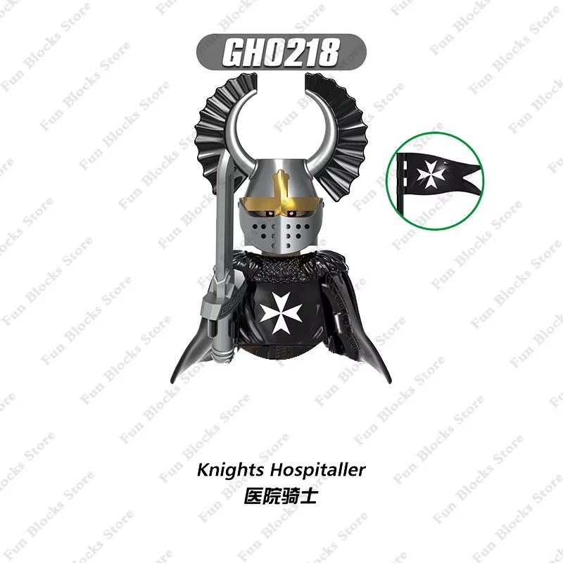Hot Medieval Military Roman Soldier Knights Templar War Horse Mini Action Figure Bricks Building Blocks Kids Assembly Toys Dolls