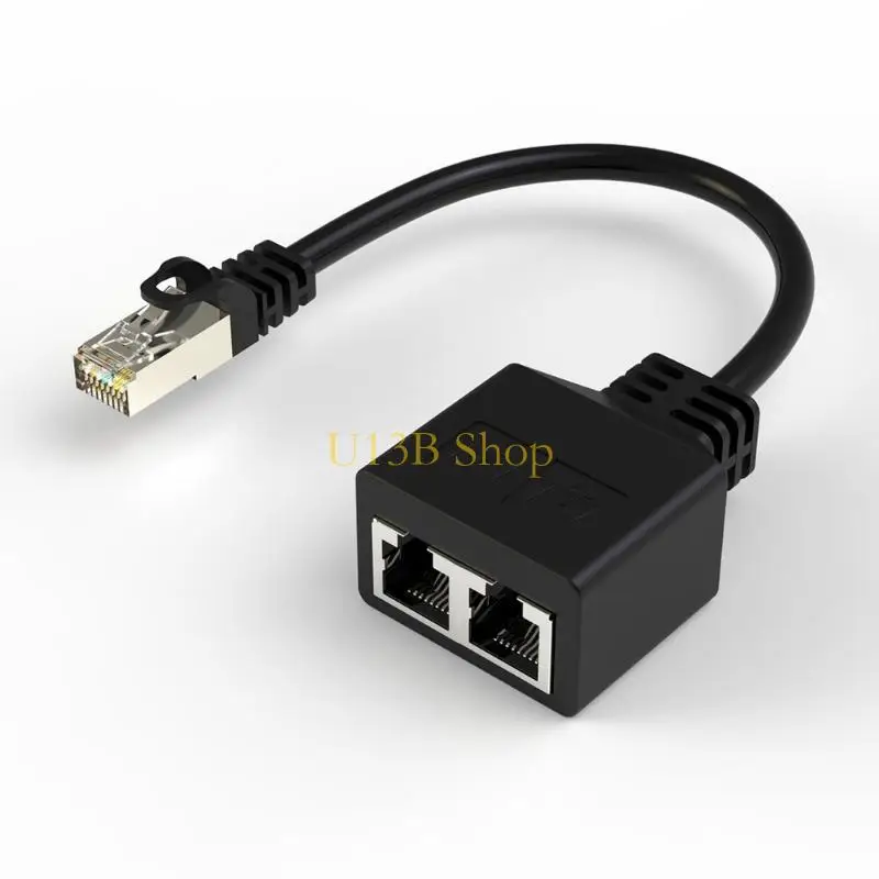 U13B RJ45 Ethernet Splitter Cable 1 мужчина до 2 женских локальных сплиттер Ethernet для Cat5