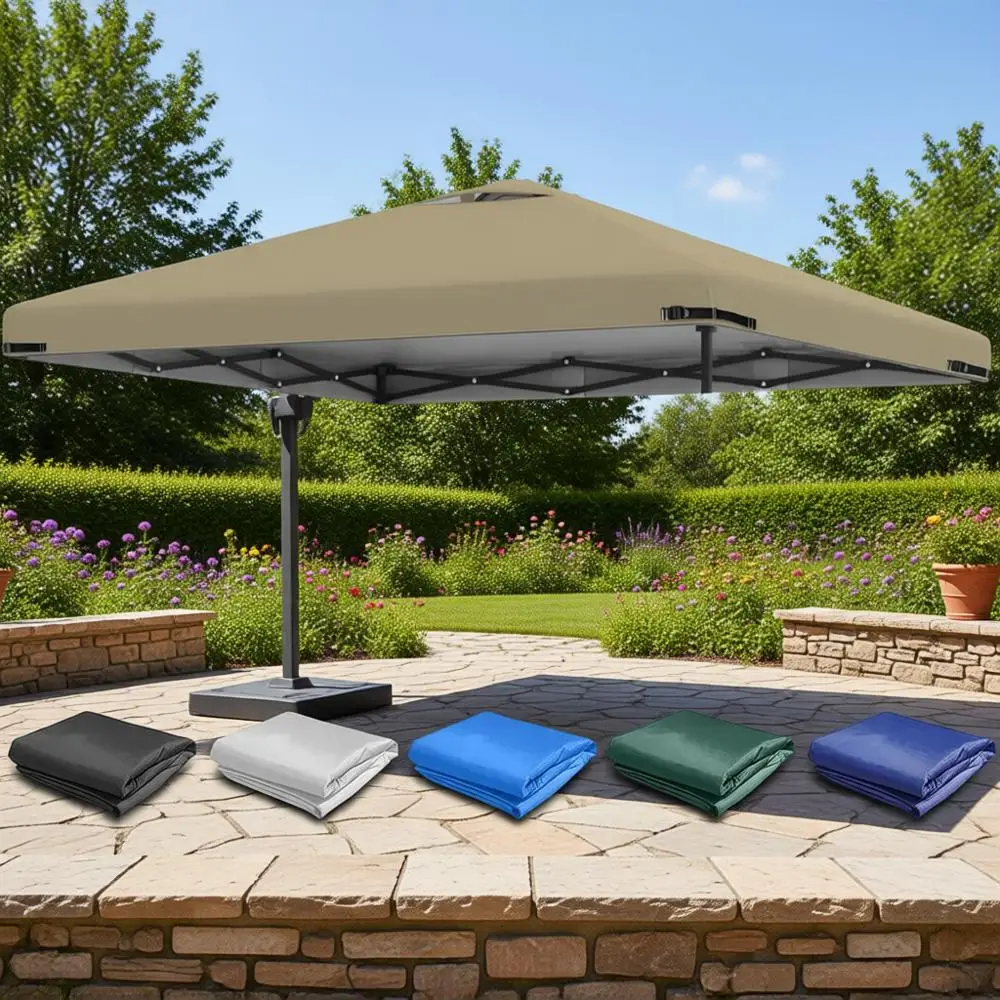 

Тент-навес 3х3 м из УФ-стойкого полиэстера с вентиляционным отверстием и регулируемыми ремнями для уличного патио