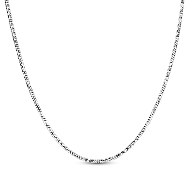 Hot Sales 925 Sterling Silver Circular Snake Necklace Classic Popular Chains For Women Girls Birthday Graduation Jewelry Gifts