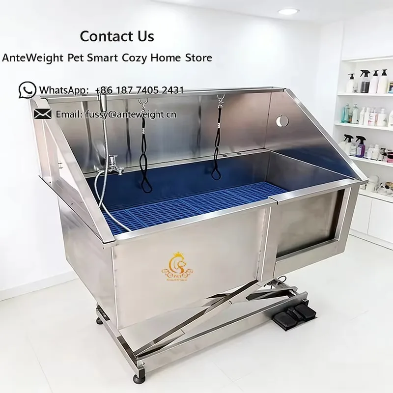 

Durable 304 Stainless Steel Pet Washing Station HS-05 Electric Height Adjustable Pet Bath Tub for Pet Clinic