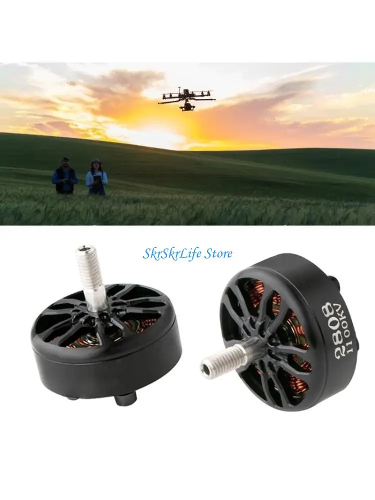 

E65E Pack of 1/4pcs A2808 1100KV Brushless Motor 6S Propellers FPVs Traversing Aircrafts Motor Repair for 7inch Quadcopter