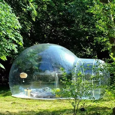 Outdoor Beautiful Inflatable Bubble Dome Tent 3M Bubble Hotel With Blower Factory Wholesale Transparent Bubble House Cheap !