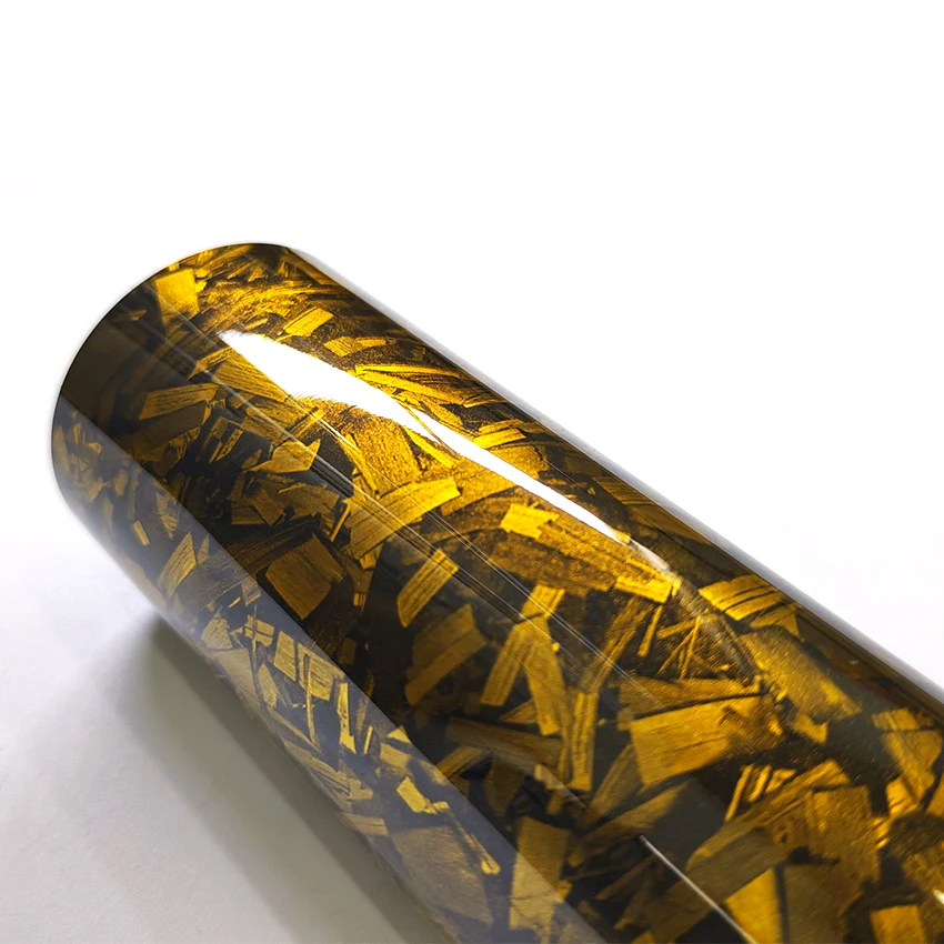 High Glossy Black Gold Silver Red Forged Carbon Fiber Car Sticker Sticker on the Hood Adhesive Vinyl for Car Stickers