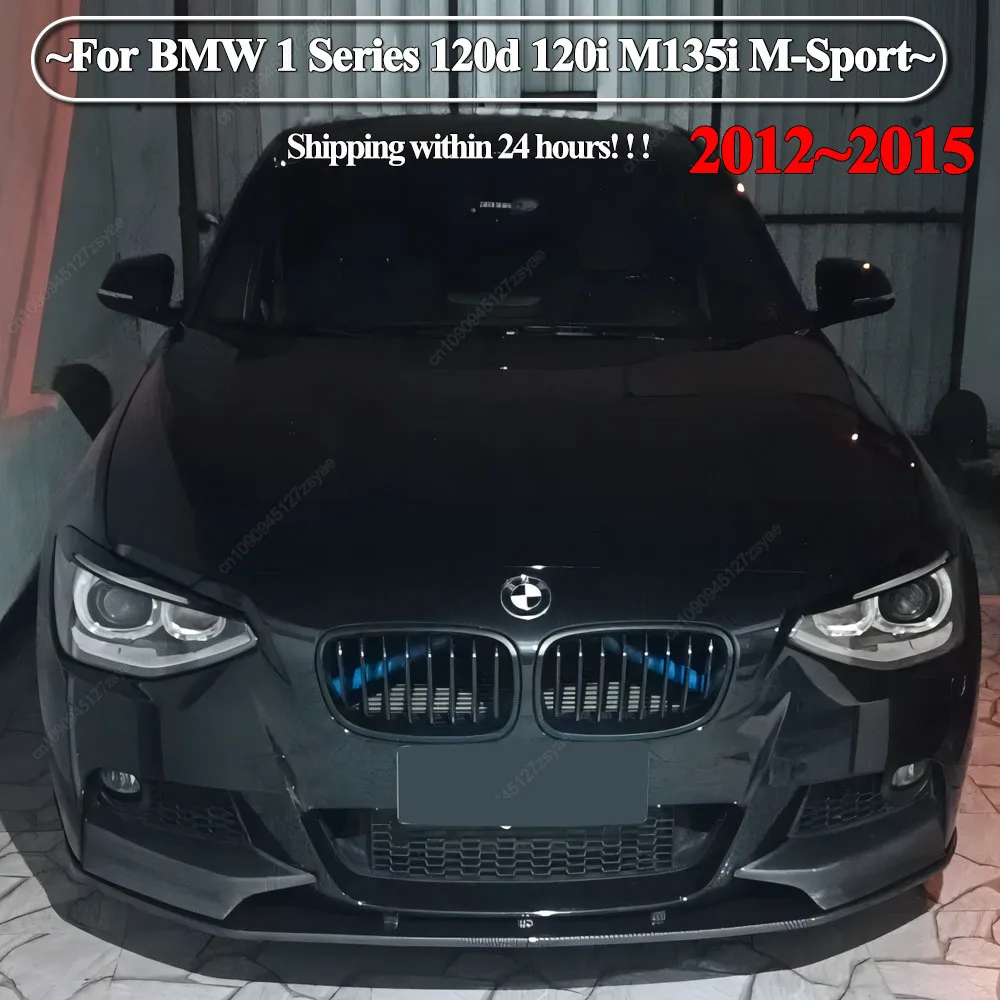 Car Front Bumper Lip Spoiler Splitter Diffuser Bodykits Tuning For BMW F20 F21 120d 120i M135i M-Sport 2012-2015 Pre-facelift