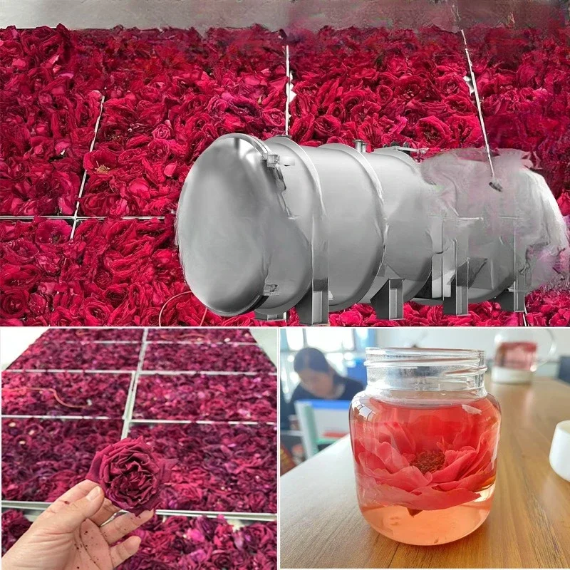 Rose freeze-drying machine, wolfberry sea buckthorn puree vacuum freeze-drying equipment can be remotely controlled