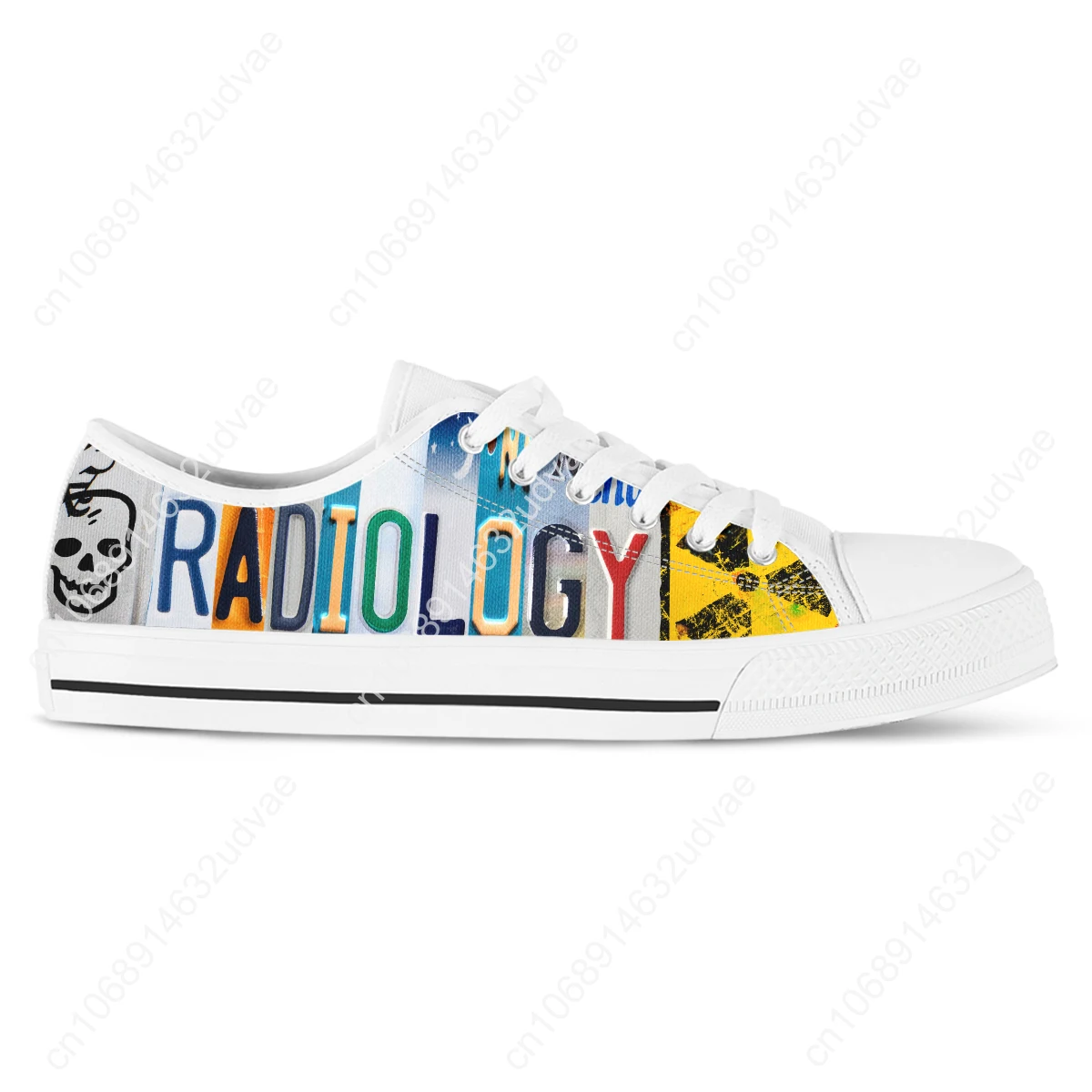 Elvis words einfache Striche Schädel muster Radiologie Druck leichte Outdoor-Schuhe Englisch Brief Design Sohle Low-Top-Schuhe