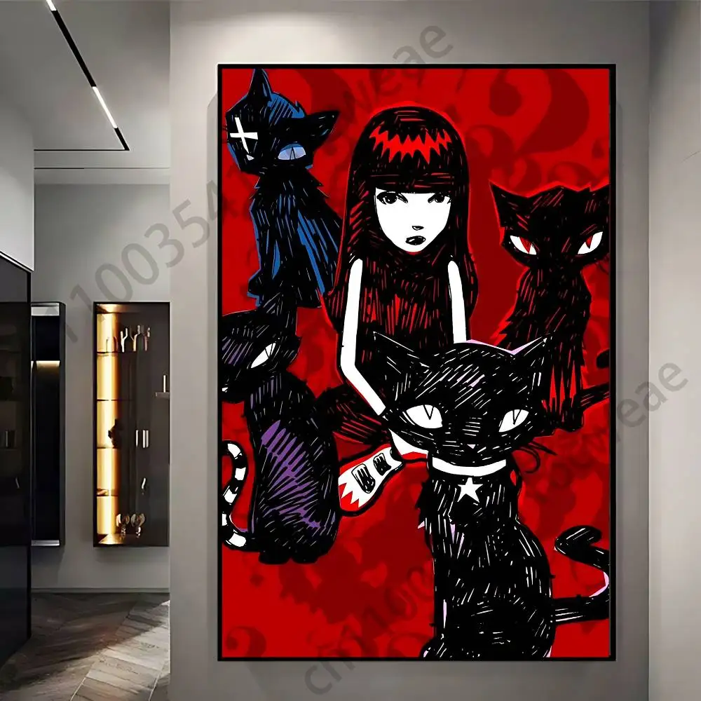 E-Emily The S-Stranges Poster Self-adhesive Art Waterproof Paper Sticker Coffee House Bar Room Wall Decor