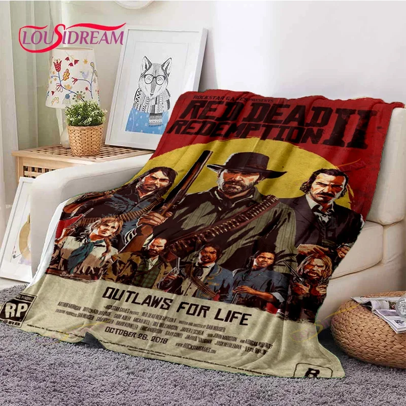 Game Red Dead Redemption 2 soft throw blanket bedding flannel living room/bedroom warm blankets home Picnic/Travel Cover blanket