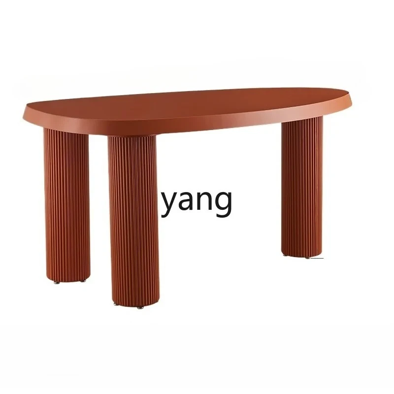 LTT  modern simple Internet celebrity dining table and chair combination household oval dining table