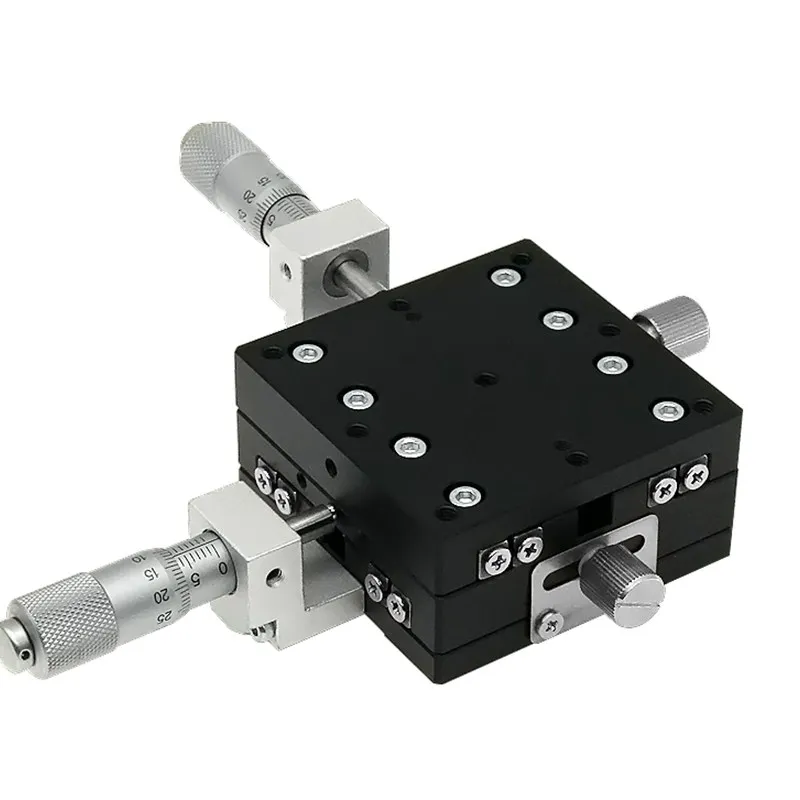 XY Axis 60*60mm Trimming Station Manual Displacement Platform Linear Stage Sliding Table XY60-C XY60-R,XY60-LM LY60 Cross Rail