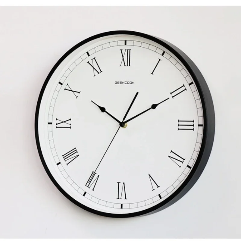 Noiseless Modern Wall Clock Round Digital Home Decor Nordic Wall Clock Mechanic Clockwork Reloj Cocina Pared Bedroom Decoration