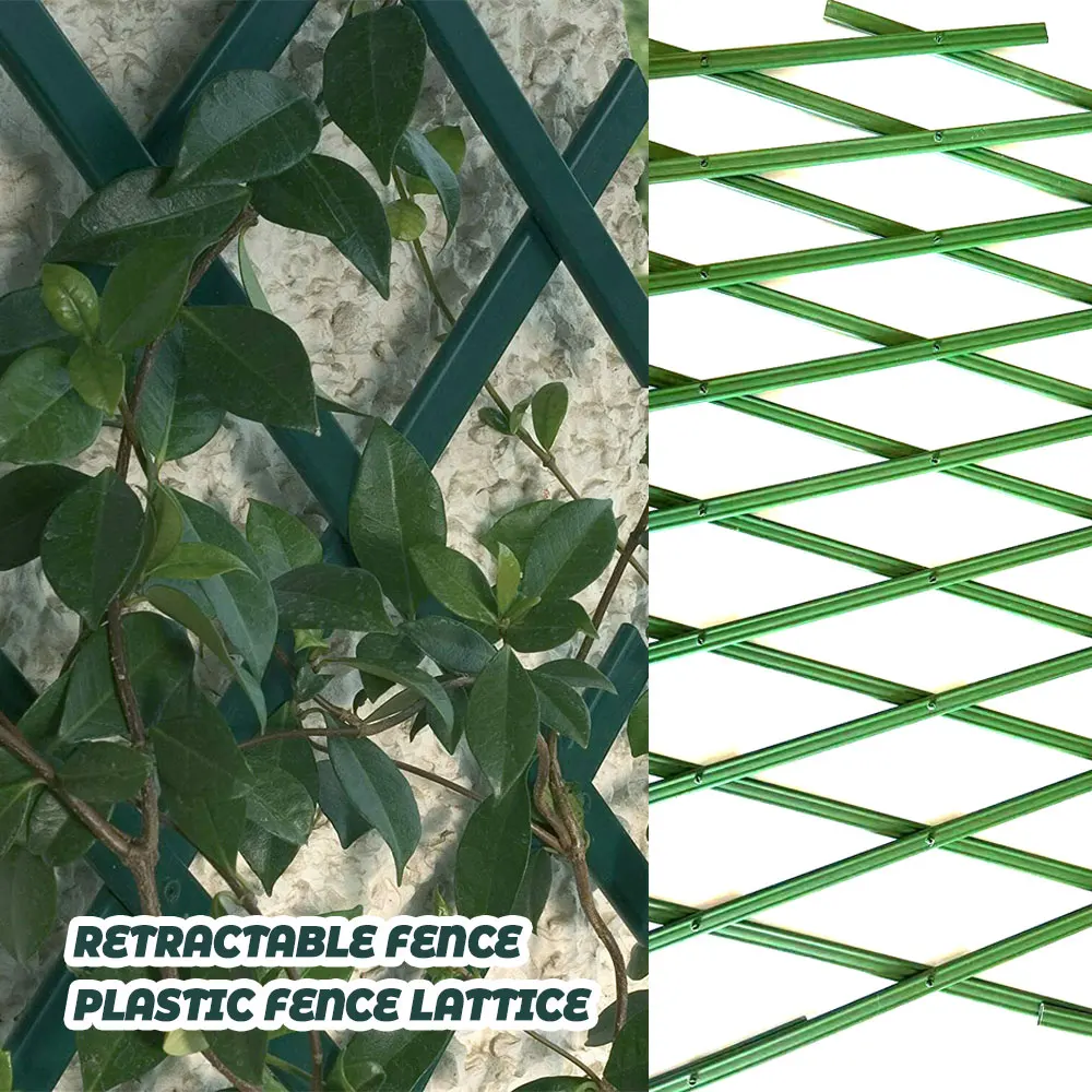 

Plastic Expanding Green Plastic Wall Fence Foldable Trellis Garden Trellis Plant Expansion Trellis Durable Bordure De Jardin