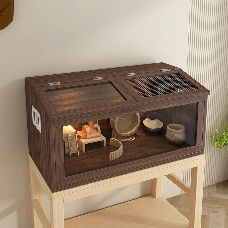 

Postmodern Hamster Cage Wooden Luxury Villa Golden Bear Special Waterproof Universal In All Seasons