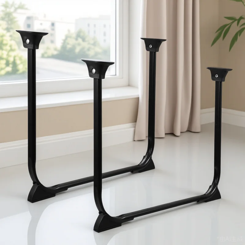 2Pcs Folding Furniture Legs U Shape Heavy Duty Foldable Legs for Coffee Table Replacement Folding Brackets Heavy Duty