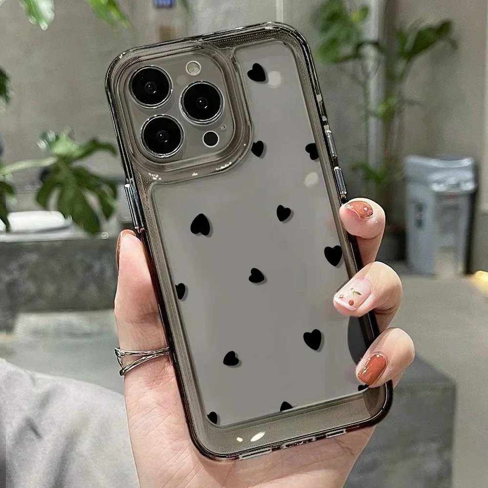 Чехол Love Heart для iPhone 14 Pro Max 15 11 13 12 XR X XS 7 8 Plus SE 2020 14promax 13promax Silicon Fundas Прозрачные чехлы