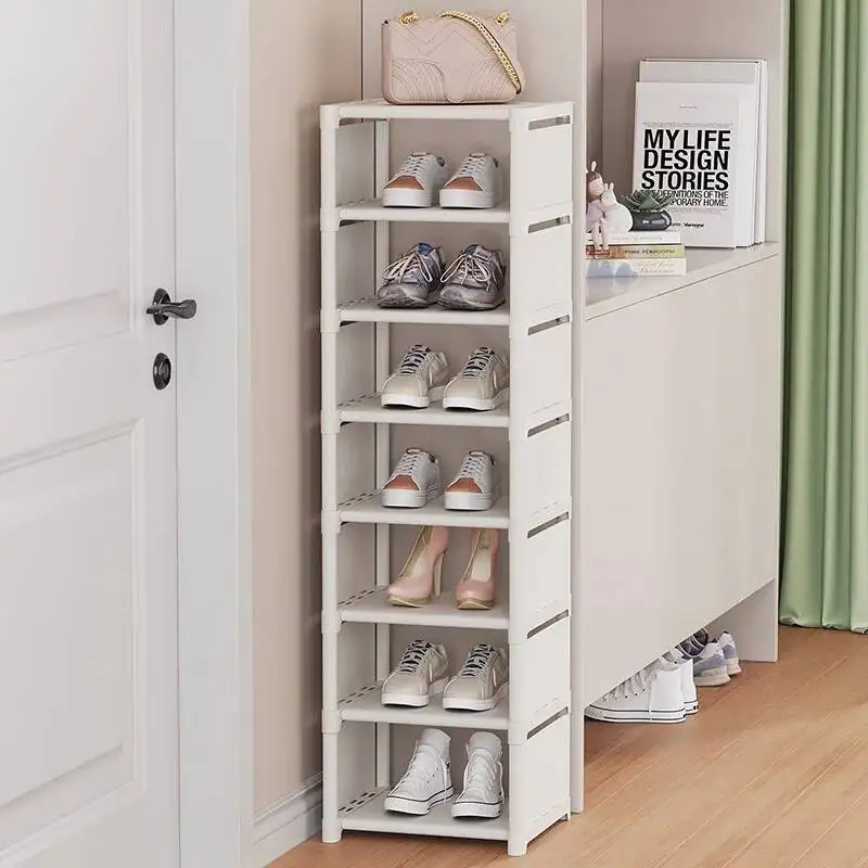 

Multi-Layer Single-Row Dust-Proof Adjustable Shoe Cabinet, Multi-Functional Storage Rack, Easy To Assemble, Space-Saving,