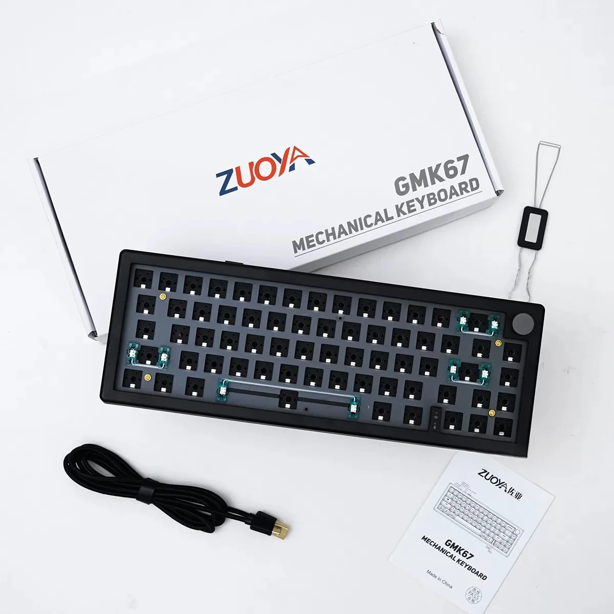 

GMK67 65% Custom Mechanical Keyboard Kit 3 Mode Wireless Bluetooth 2.4G Hot Swappable RGB Gaming Keyboard Kit With Knob