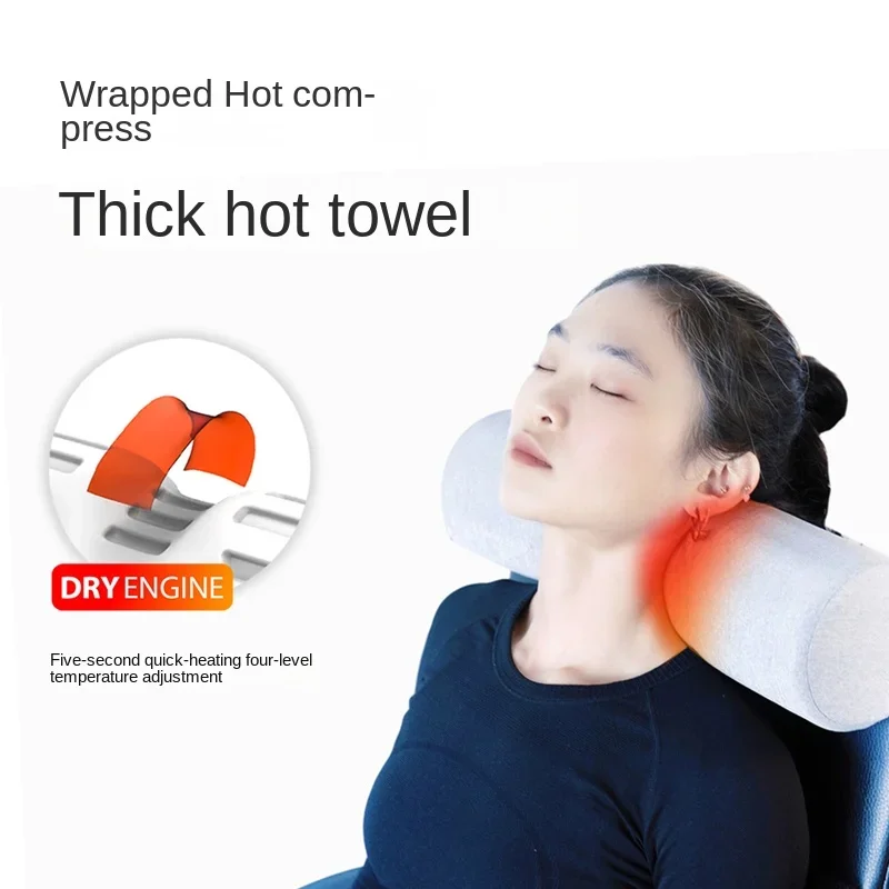 

Graphene-Infused Neck Massage Pillow - Hot Vibration Therapy, Cervical Comfort Cylinder, Thermal Vibrating Neck Rest