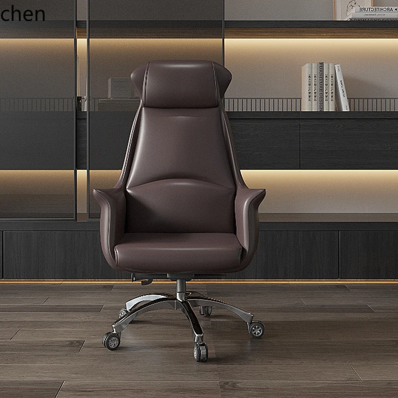 ZML seat Conference chair Light luxury business leather rotating middle class chair