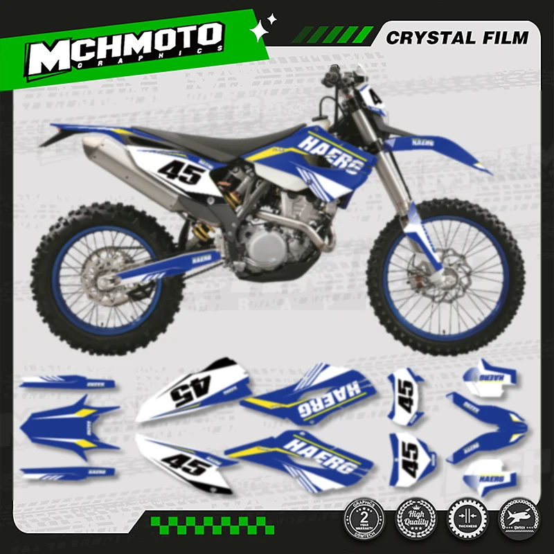 

MCHMFG мотоциклетные графические наклейки, наборы наклеек для HUSABERG FE TE 2013 2014, фон на заказ 001