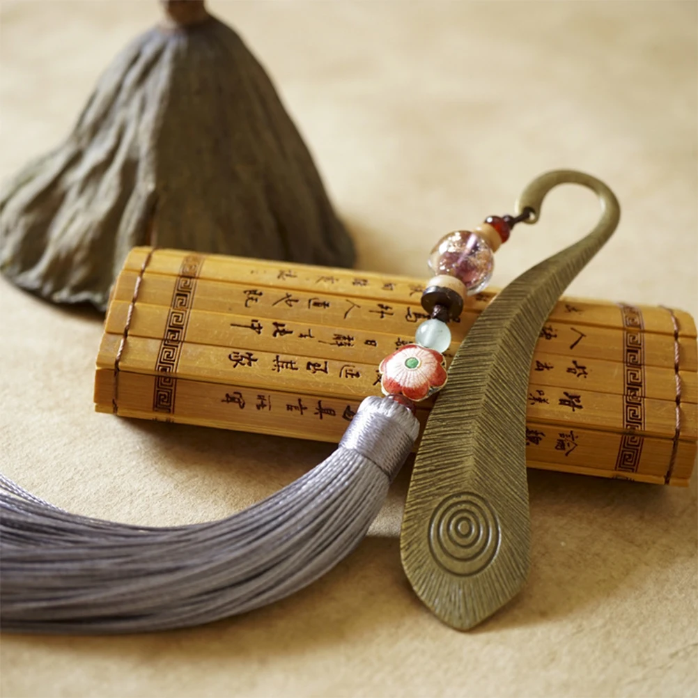 

Bookmarks Tassel Vintage Books Decor Metal Bookmarker Trim Golden Creative Decoration