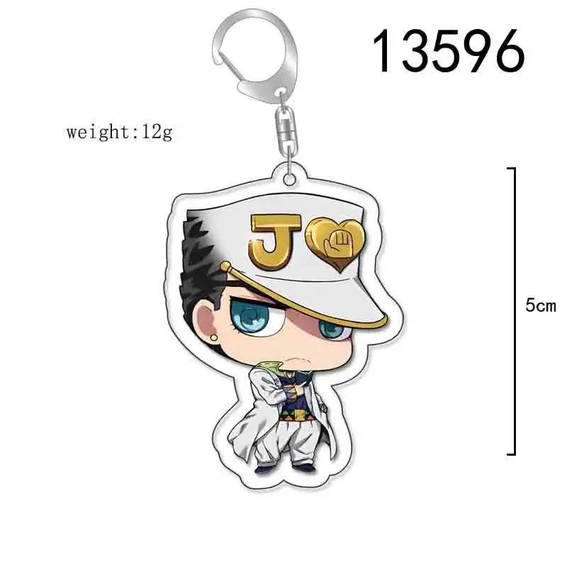 New Anime JOJOS Bizarre Adventure Keychain Cartoon Figure Pendant Key Chain Car Keyring Bag Jewelry Gift Cosplay Accessories