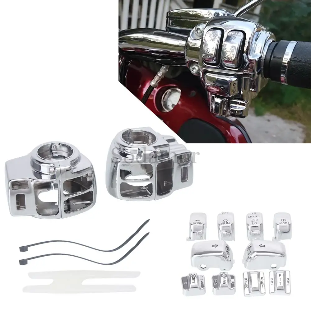 

For Harley Davidson 1996-2013 Electra Glide FLHTCU / FLHTCUI Motorcycle Accessories Switch Housing Cover Chrome Aluminum&Plastic