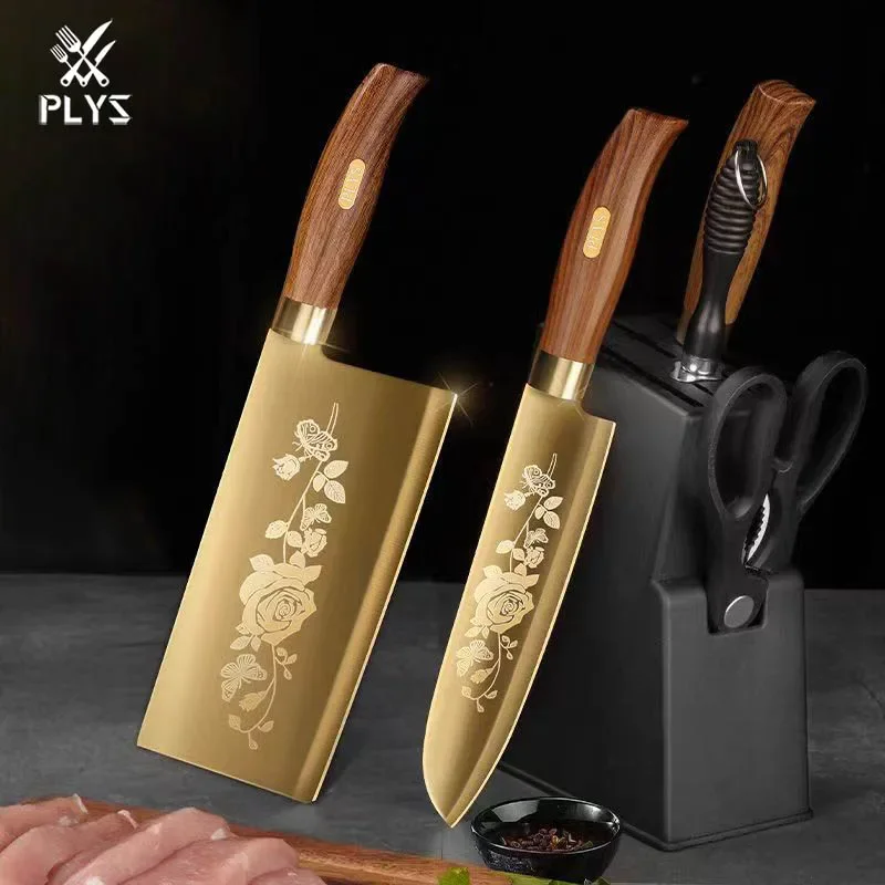 

Kitchen Knife Set Combination Chef Specially Used Household Kitchen Knife Meat Cutting Knife Slicing Knife Bone Cutting Knife