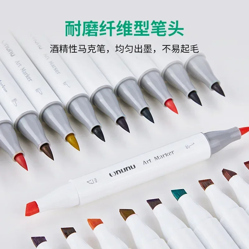 Ohuhu Dual Tip Marker Set,40/60/80/100/200/320 Colors,Ideal for drawing Manga,Skin Tone Markers, Smooth Ink Flow, Vibrant Colors