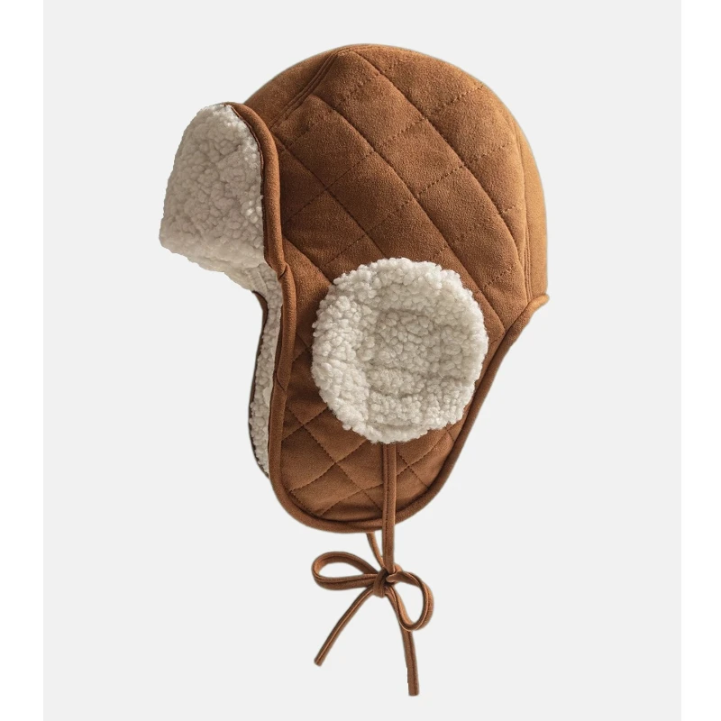 

Зимние модные универсальные шапки Lei Feng для мужчин и женщин, утолщенные теплые шапки-бомберы с защитой ушей, защищающие от холода