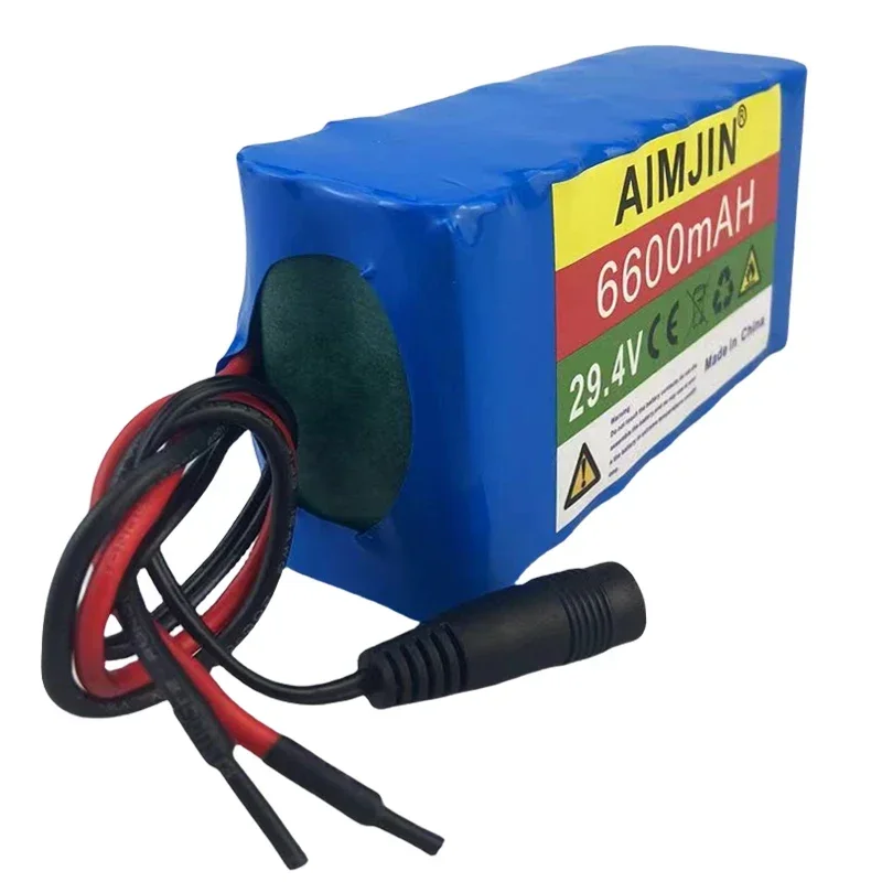 Bateria de íon de lítio 7S2P 29,4V 6600mAh 18650 para equipamentos de transporte Fontes de energia externas etc.
