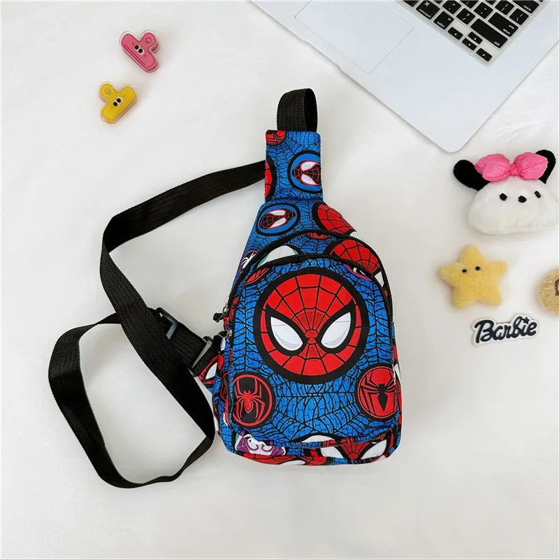 Spiderman Chest Bag Spider Man Crossbody Bag Children Storage Pouch Spider-Man Shoulder Bags Anime Backpack Boy Birthday Gift