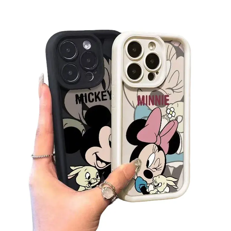الكرتون ميني ميكي حافظة هاتف من البولي يوريثان ل Moto G05 G15 G35 G55 G75 G85 Edge 50 60 الانصهار E13 G84 G54 G34 G24 G14 G04 G53 G23 G13