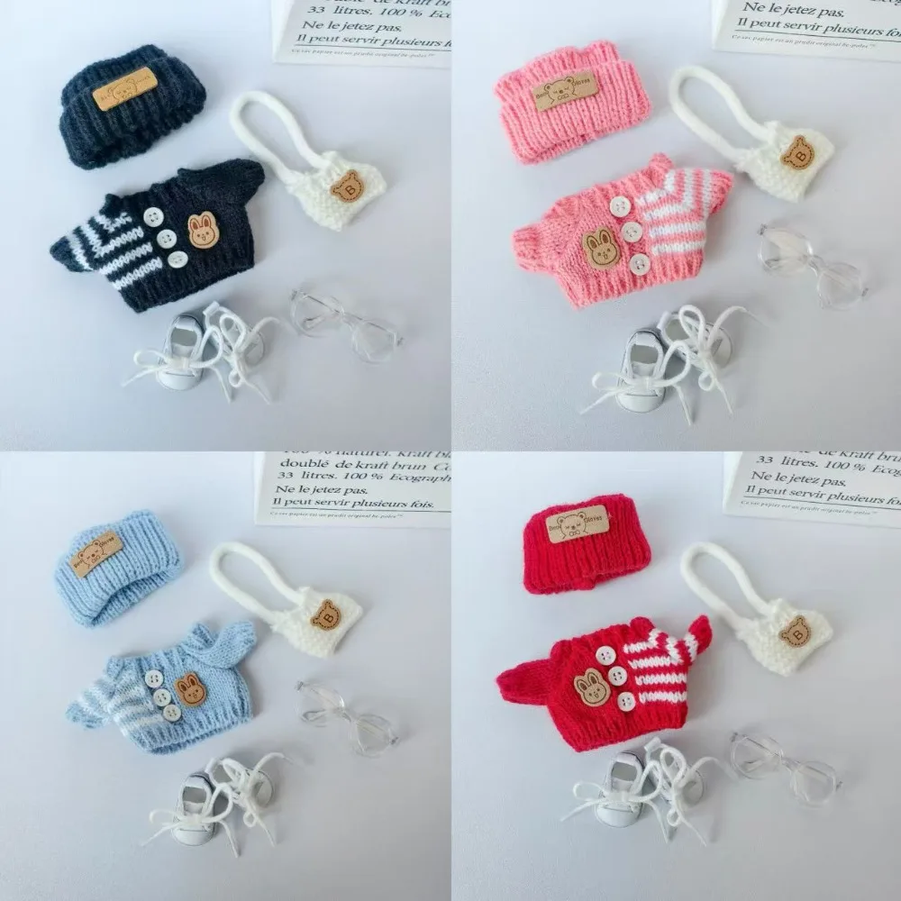 17 cm labubu vestiti vestito vestiti per bambole di peluche Macaron vestiti carini fai da te regalo per bambini vestiti per cani accessori per capelli vestiti v1 v2