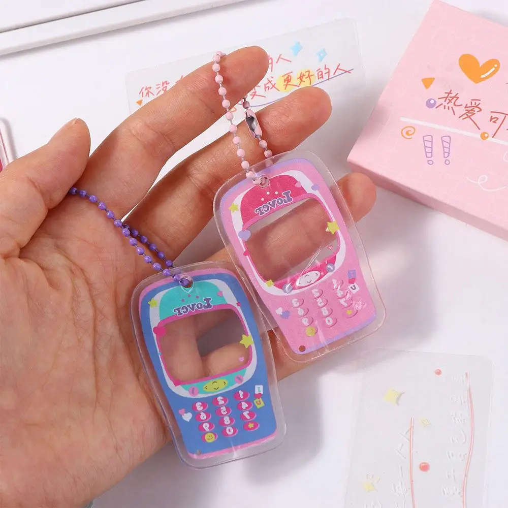 School Stationery Picture Storage Case Star Collection Photocard Key Chain Star Chasing Pendant Photo Frame 1 inch Photo Album