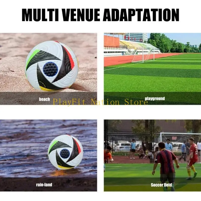 242F PU Liền mạch Chống mài mòn Bóng đá Kích thước chính thức 5 Bóng đá Huấn luyện thể thao ngoài trời Bóng đá cho trò chơi tập