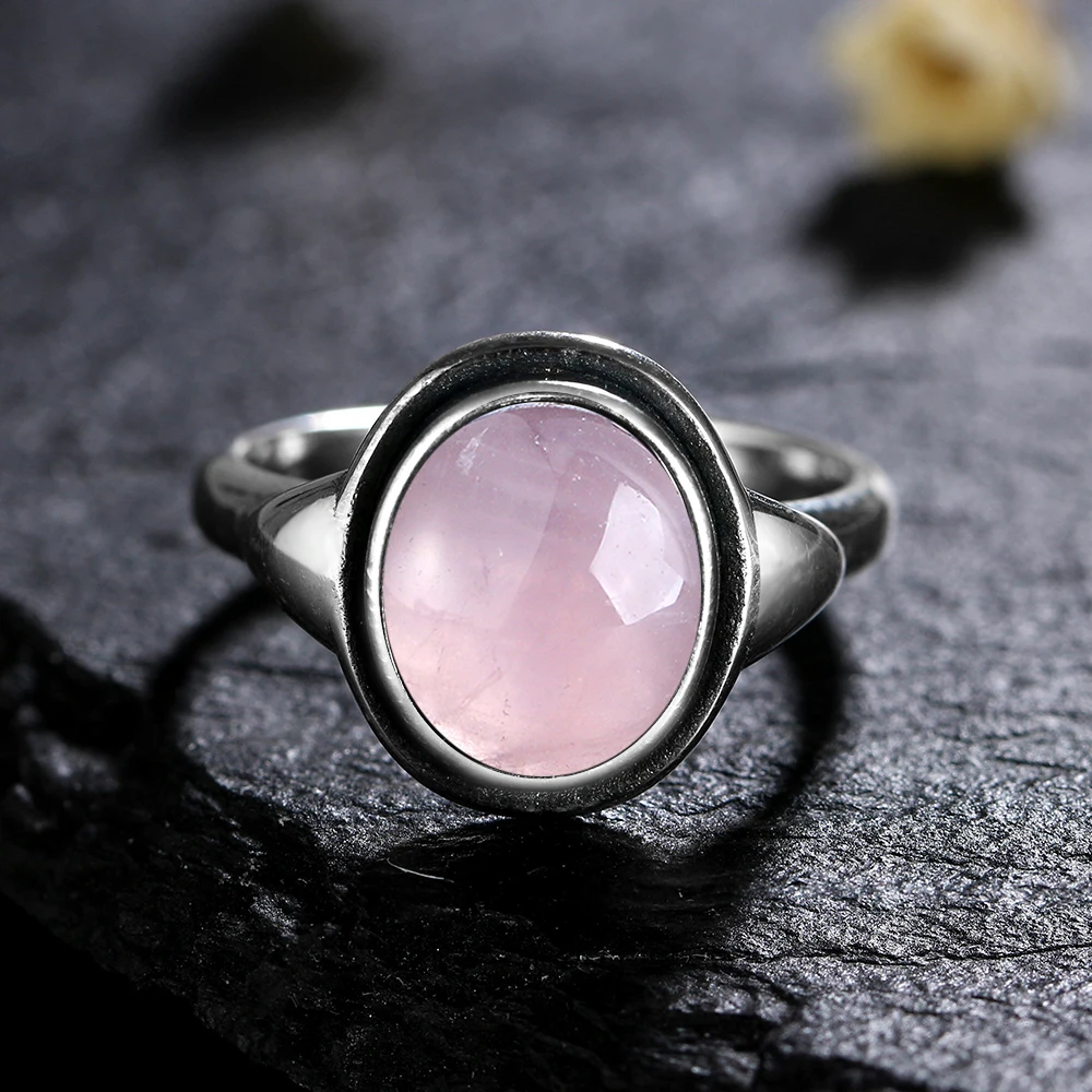 

Vintage S925 Silver Natural 8x10MM Tiger's Eye MoonstoneLabradorite Finger Ring for Women Gift Luxury Stone Jewelry