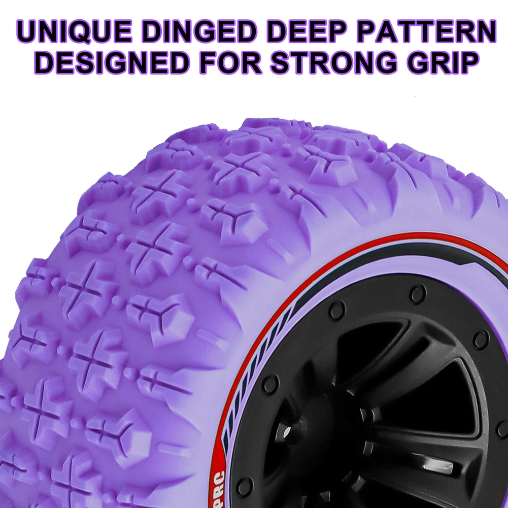 4 pçs 12mm hex rc rodas e pneus pântano garra lama terreno pneus acessórios de borracha rc pneus rodas para 1/14 1/16 rc carro rastreador