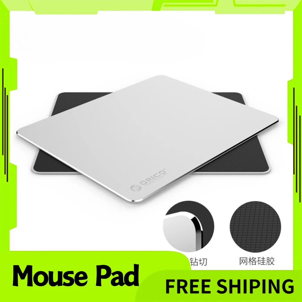 ORICO AMP2218 AMP3025 Коврик для мыши из алюминиевого сплава, жесткий гладкий тонкий двухсторонний водонепроницаемый коврик для мыши на заказ, компьютерный офисный игровой коврик