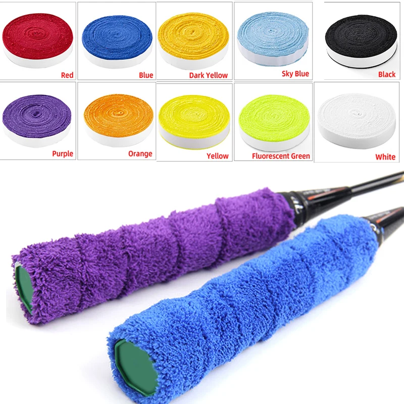 Badminton Racket Towel Grips Wraps Thickened Anti-Slip Sweatband Tape For Tennis Racket Fishing Rod Slingshots Overgrip Sleeve