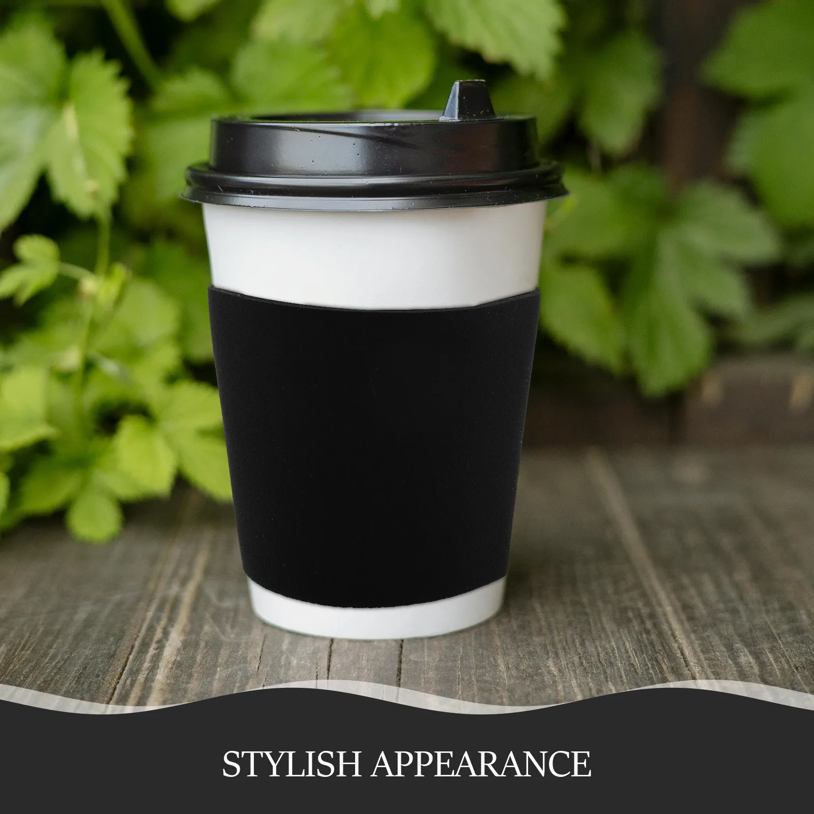 Neoprene Reusable Coffee Sleeve Insulated Cup Protector for Hot Cold Beverages Stylish Design Office Home Travel