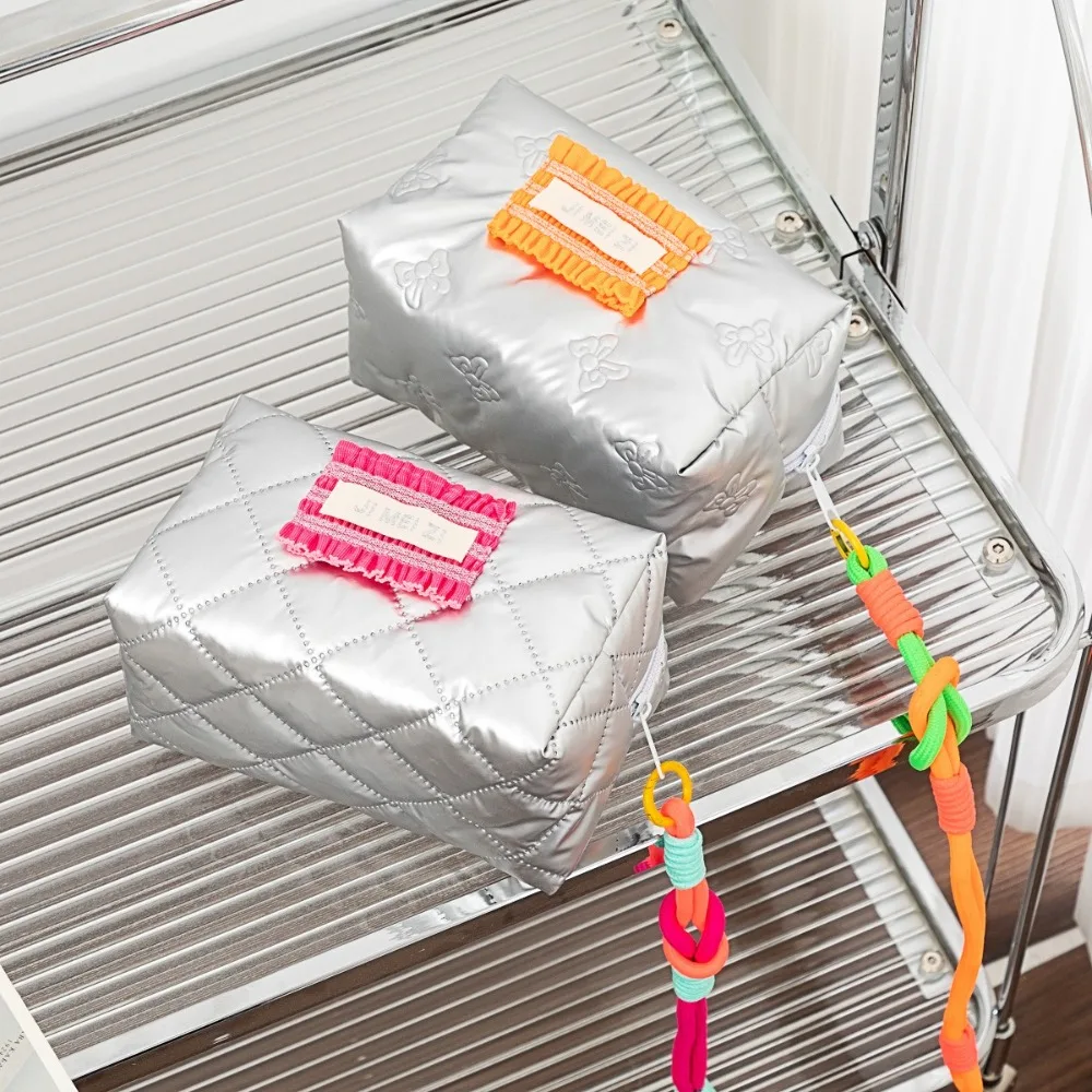 

Elegant Large Capacity PU Makeup Bag Carry-on Korean Style Travel Toiletry Bag with Hanging Rope Handbag Coin Purse Outdoor