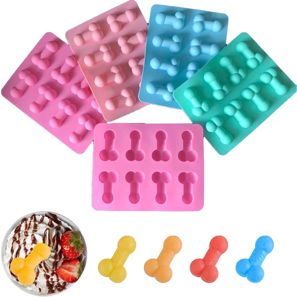 Penis Ice Mold Large Silicone Ice Cube Tray Fun Sugar Soap Molds Chocolate Moulds Cake Decoration Bachelor Hen Party Favor Ideas