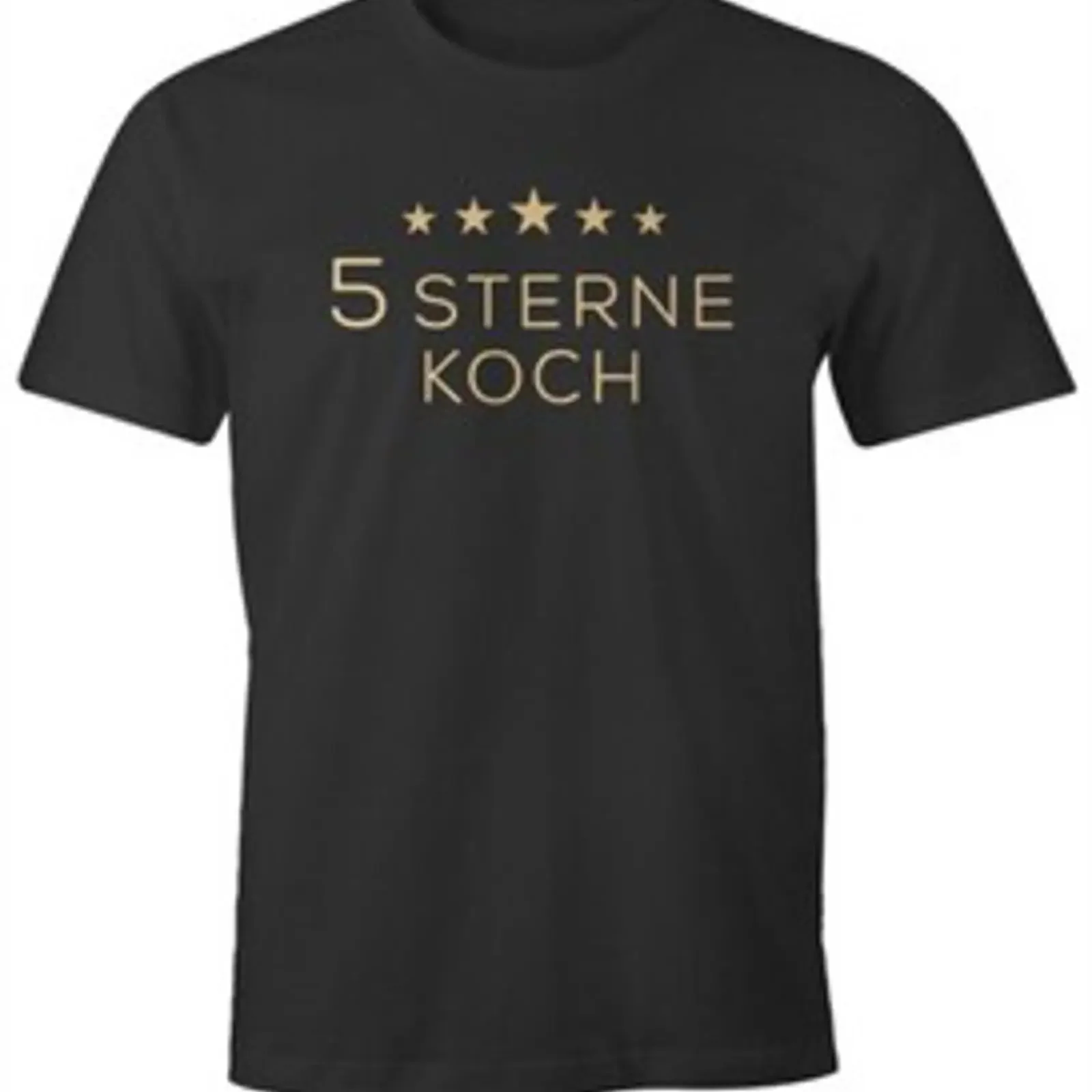 Herren T Shirt Spruch Aufdruck 5 Sterne Koch Fun lustig Moonworks vintage Washed Unisex graphic fashion Slightly streetwear