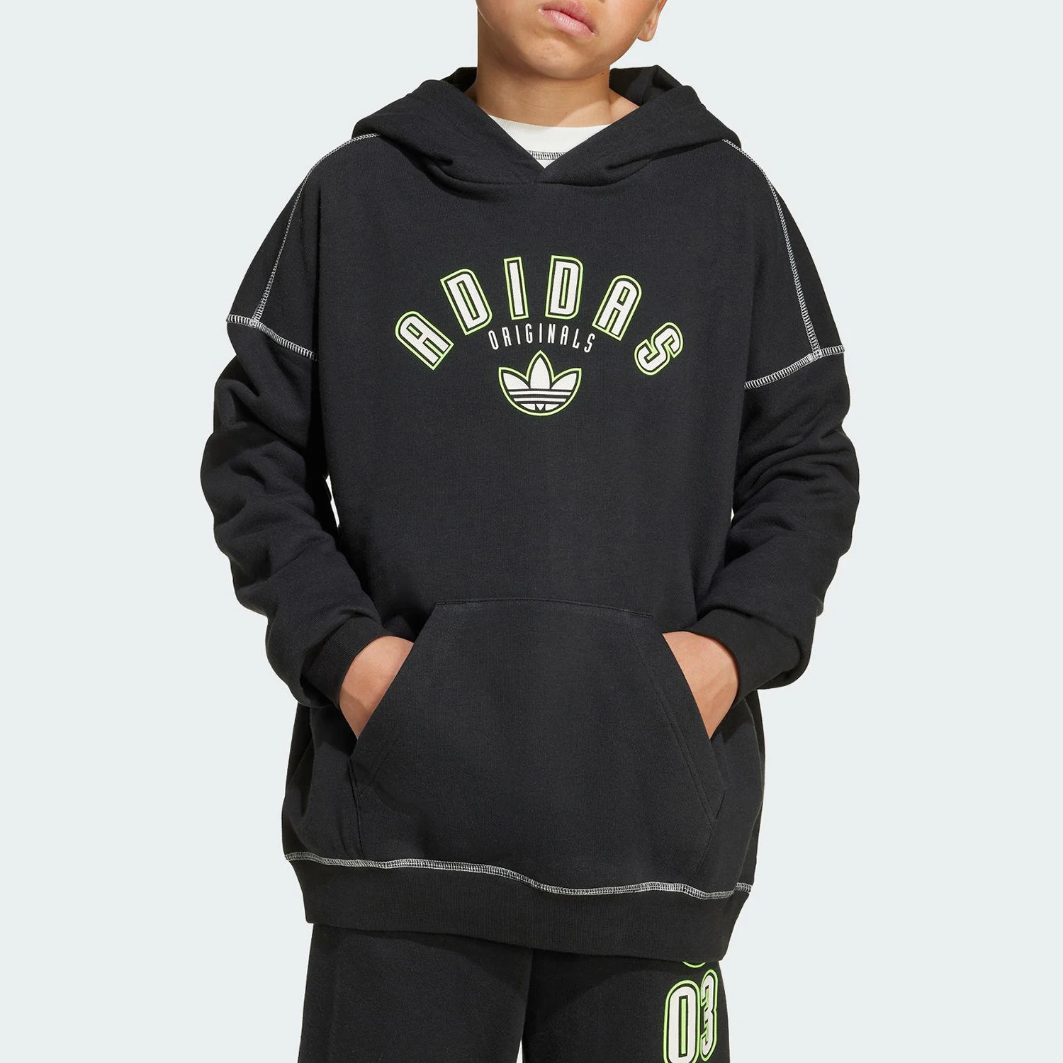 

Повседневная свободная толстовка с капюшоном Adidas Originals Authentic Trefoil для детей старшего возраста JW2668