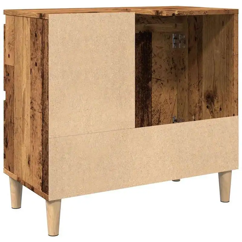 Immagine 6: Mobile Lavabo Stile Antico 65x33x60cm, Legno Resistente, Facile da Pulire