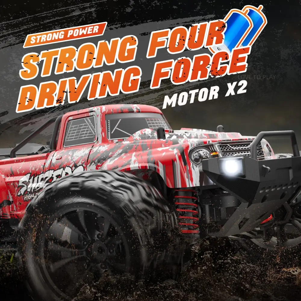 2024 New RC Car 1:16 Full Scale Off-Road Speedcar Competitive Climbing Waterproof Drifter Big Tires Remote Control Toy Gift